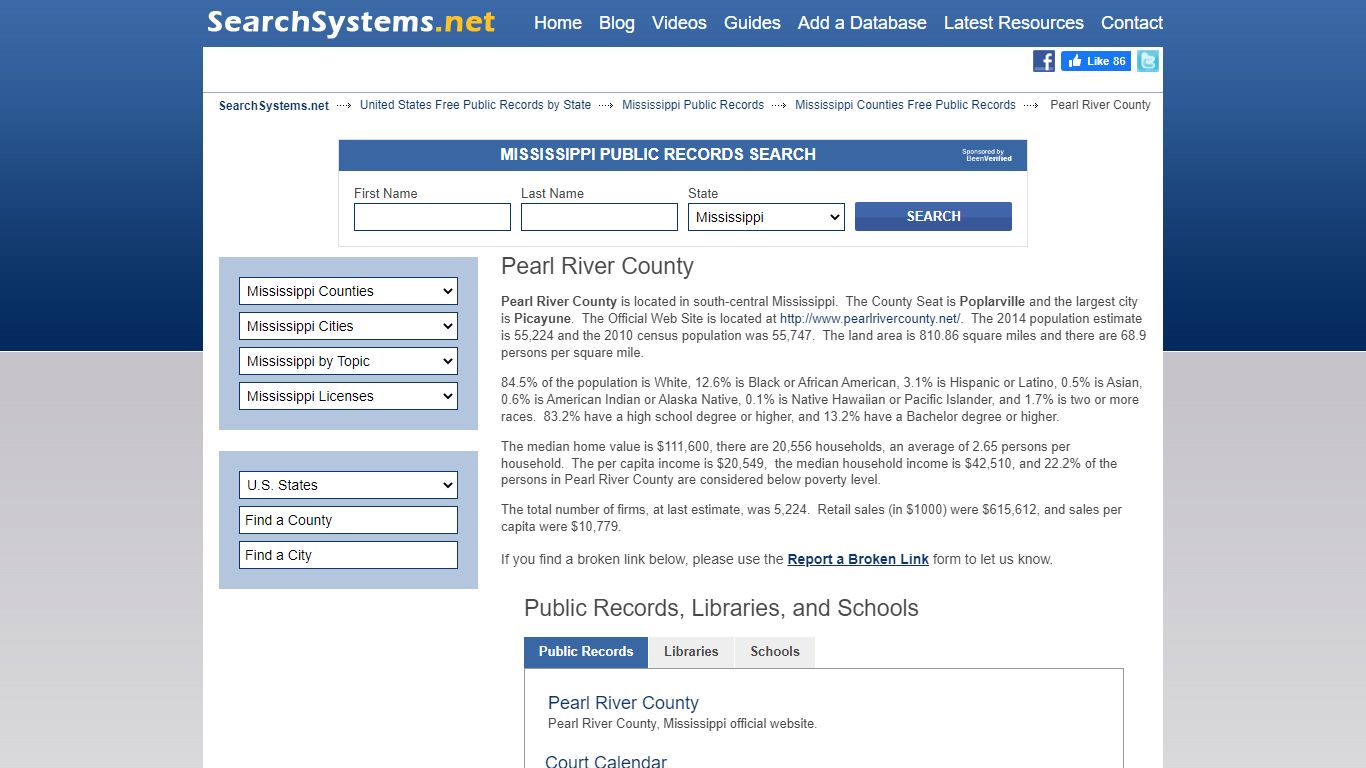 Pearl River County Criminal and Public Records